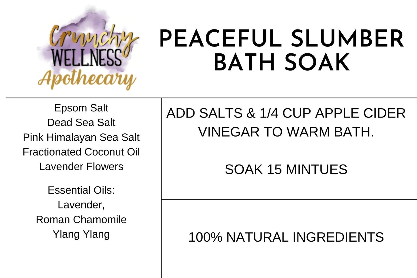 Peaceful Slumber Bath Soak
