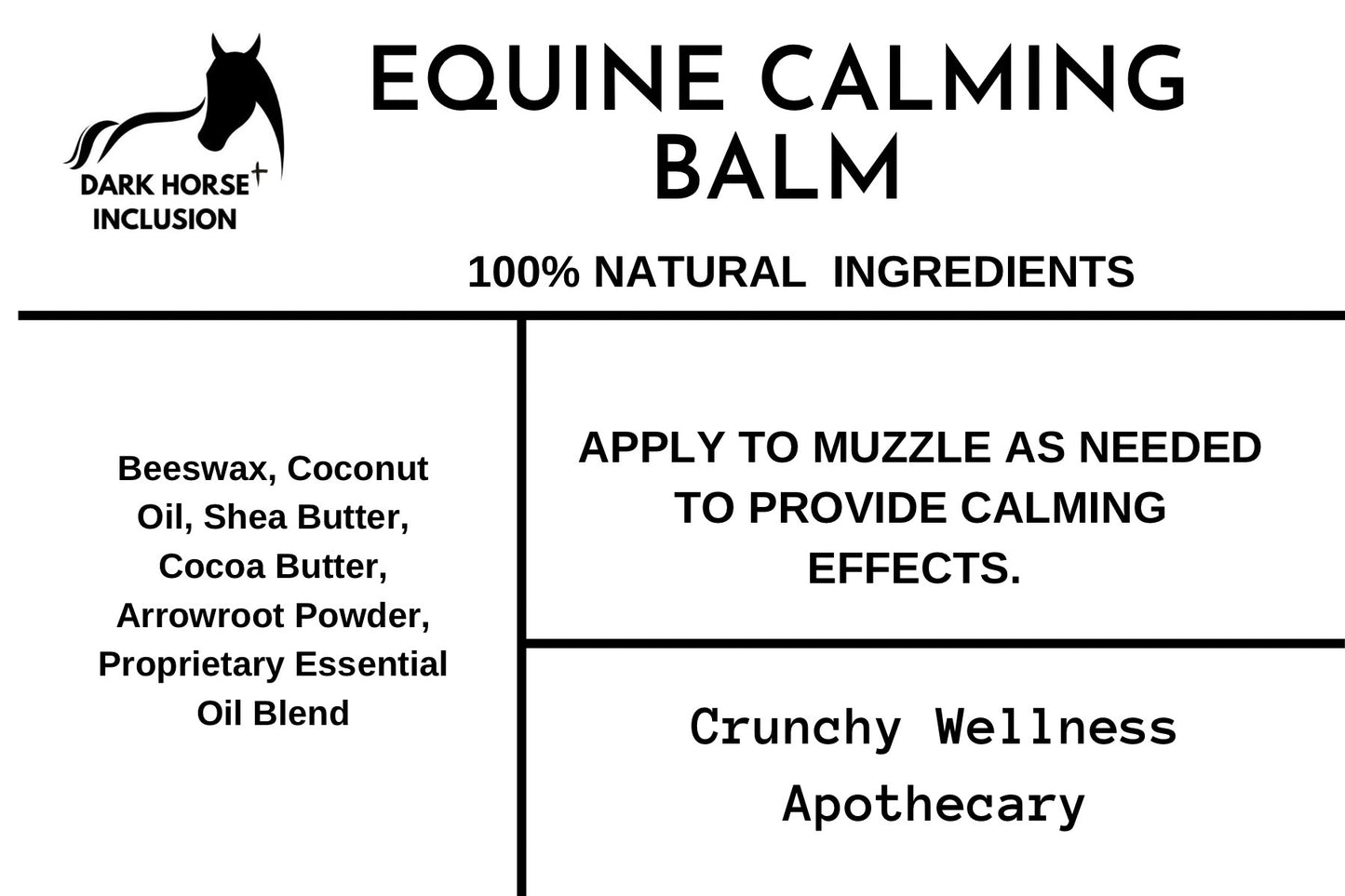 Equine Calming Balm