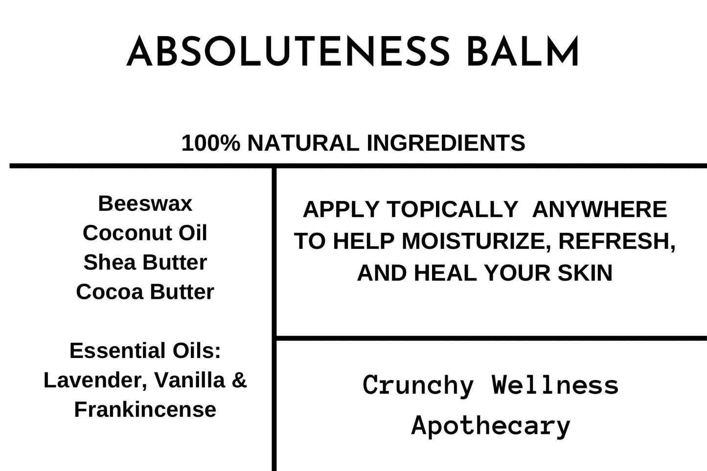 Absoluteness Balm