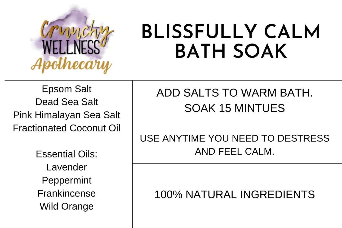 Blissfully Calm Bath Soak