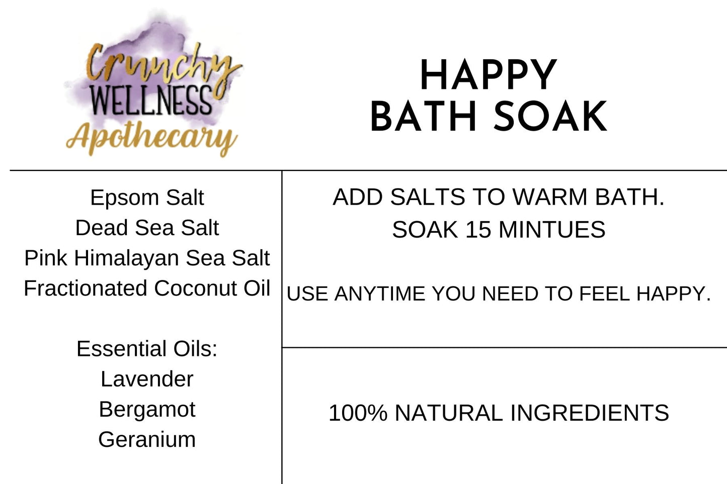 Happy Bath Soak