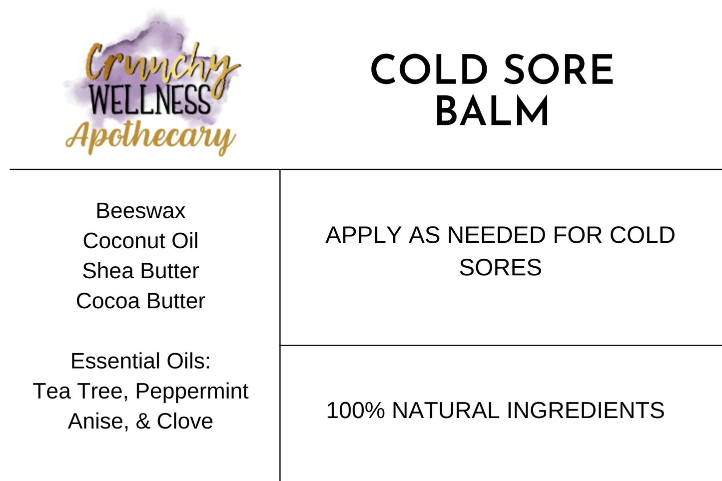 Cold Sore Balm