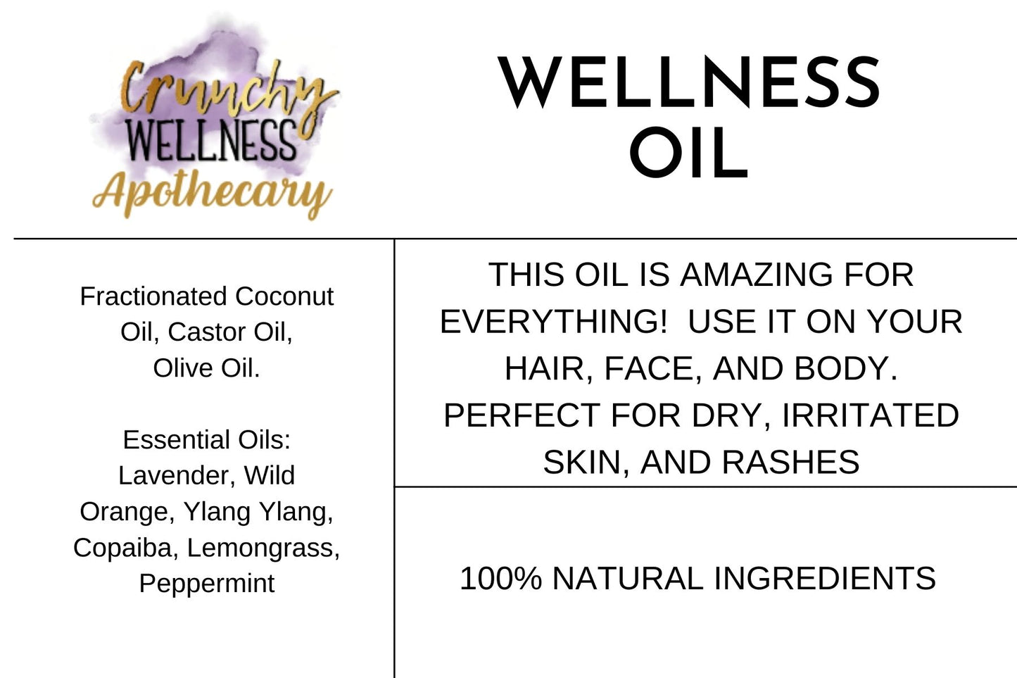 Wellness Oil